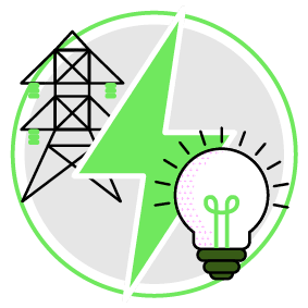 A green light bulb with a green arrow pointing to it. Description generated by AI