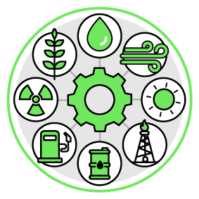 A round green and white image with various symbols, including a gear, a sun, a windmill, a pump, a car, a reactor, a bomb, a gas pump, a fire hydrant, a cell phone, a book, a gas pump, a fire hydrant, a cell phone, a book, a gas pump, a fire hydrant, a cell phone, a book, a gas pump, a fire hydrant, a cell phone, a book, a gas pump, a fire hydrant, a cell phone, a book, a gas pump, a fire hydrant, a cell phone, a book, a gas pump, a fire hydrant, a cell phone, a book, a gas pump, a fire hydrant, a cell phone, a book, a gas pump, a fire hydrant, a cell phone, a book, a gas pump, a fire hydrant, a cell phone, a book, a gas pump, a fire hydrant, a cell phone, a book, a gas pump, a fire hydrant, a cell phone, a book, a gas pump, a fire hydrant, a cell phone, a book, a gas pump, a fire hydrant, a cell phone, a book, a gas pump, a fire hydrant, a cell phone, a book, a gas pump, a fire hydrant, a cell phone, a book, a gas pump, a fire hydrant, a cell phone, a book, a gas pump, a fire hydrant, a cell phone, a book, a gas pump, a fire hydrant, a cell phone, a book, a gas pump, a fire hydrant, a cell phone, a book, a gas pump, a fire hydrant, a cell phone, a book, a gas pump, a fire hydrant, a cell phone, a book, a gas pump, a fire hydrant, a cell phone, a book, a gas pump, a fire hydrant, a cell phone, a book, a gas pump, a fire hydrant, a cell phone, a book, a gas pump, a fire hydrant, a cell phone, a book, a gas pump, a fire hydrant, a cell phone, a book, a gas pump, Description generated by AI