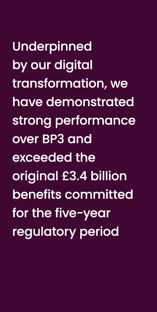 Underpinned by our digital transformation, we have demonstrated strong performance over BP3 and exceeded the original...