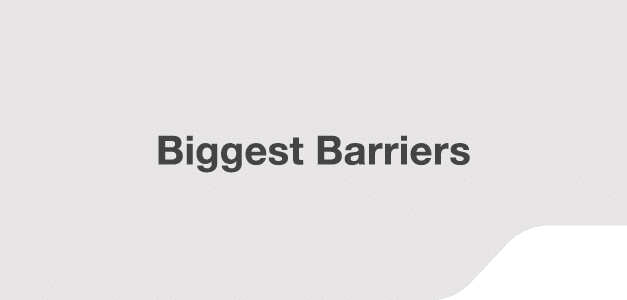 Biggest Barriers
