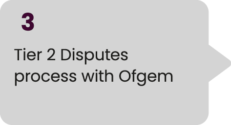 3 Tier 2 Disputes process with Ofgem 