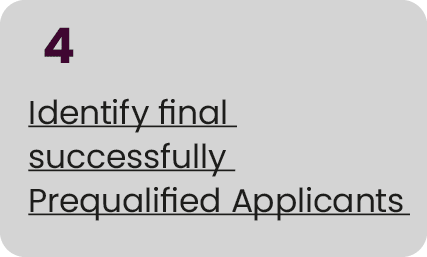 4 Identify final successfully Prequalified Applicants 