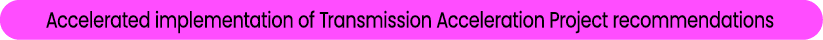 Accelerated implementation of Transmission Acceleration Project recommendations
