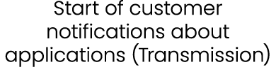 Start of customer notifications about applications (Transmission) 