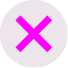 A pink circle with a white x in it. AI generated content