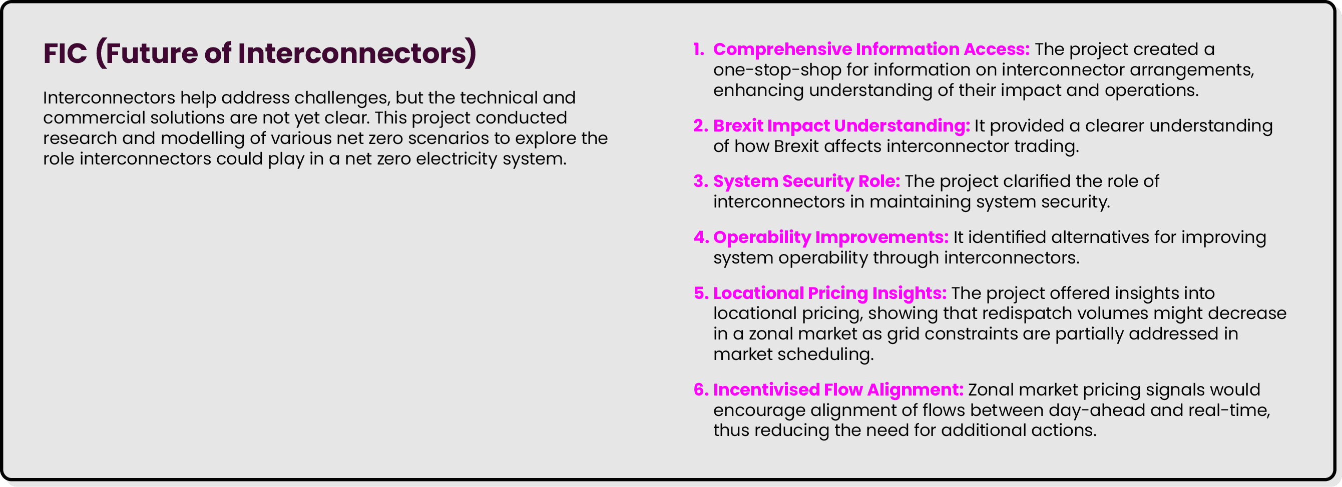 FIC (Future of Interconnectors) Interconnectors help address challenges, but the technical and commercial solutions a...
