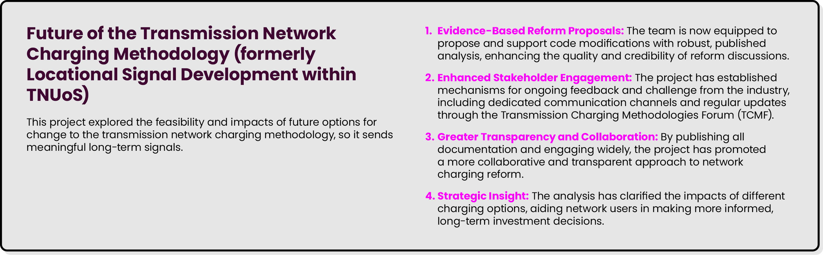 Future of the Transmission Network Charging Methodology (formerly Locational Signal Development within TNUoS) This pr...