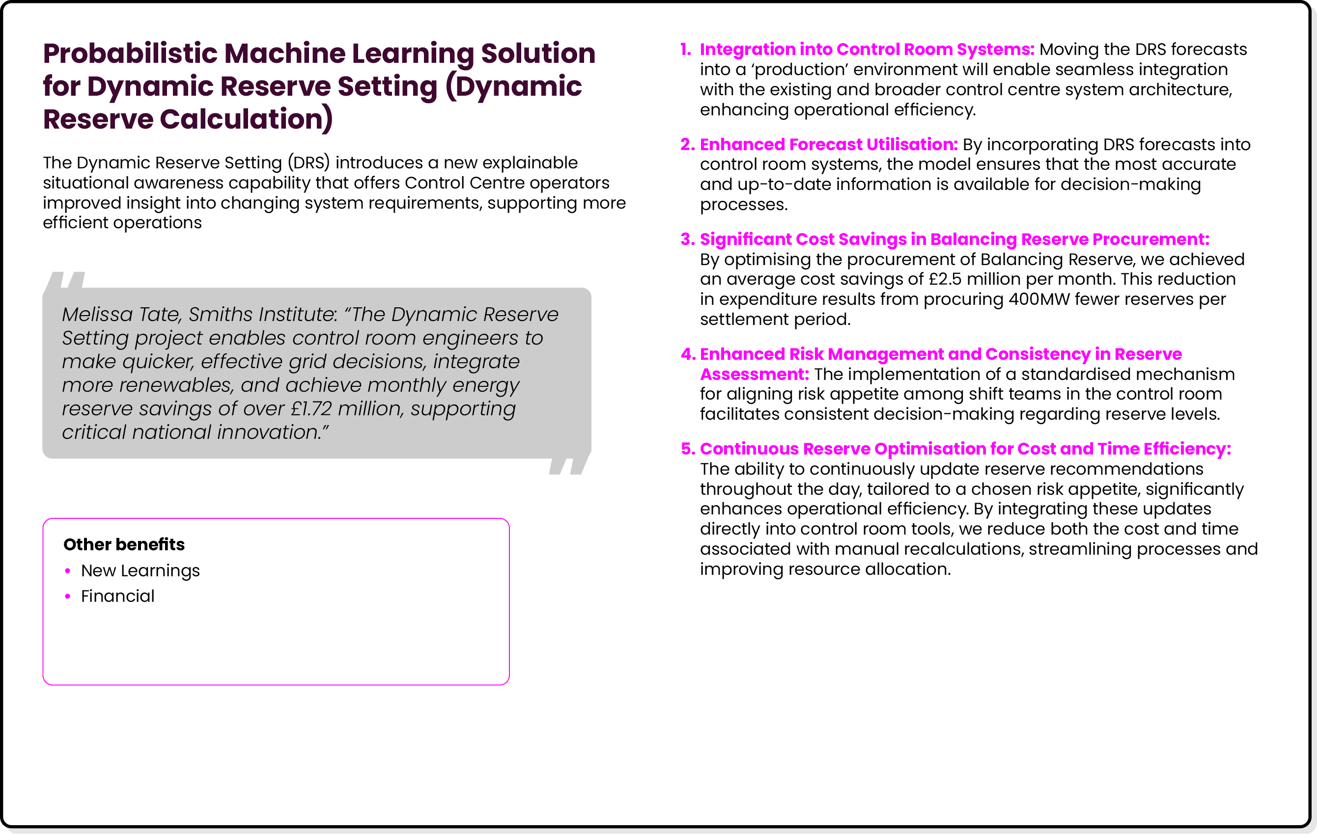 Probabilistic Machine Learning Solution for Dynamic Reserve Setting (Dynamic Reserve Calculation) The Dynamic Reserve...