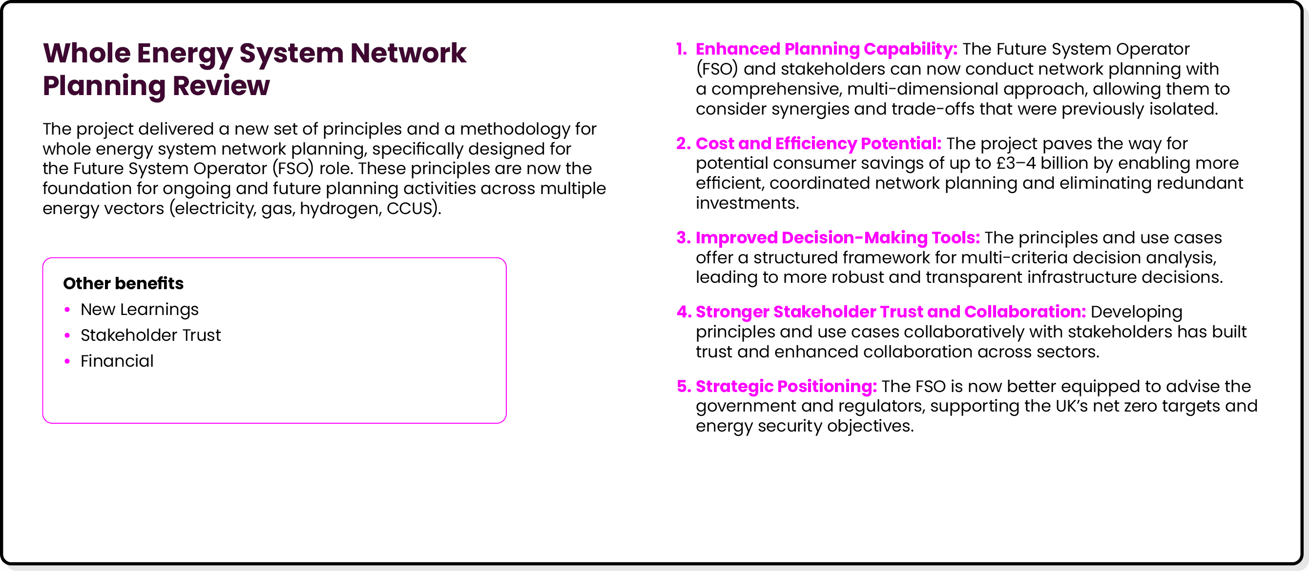 Whole Energy System Network Planning Review The project delivered a new set of principles and a methodology for whole...