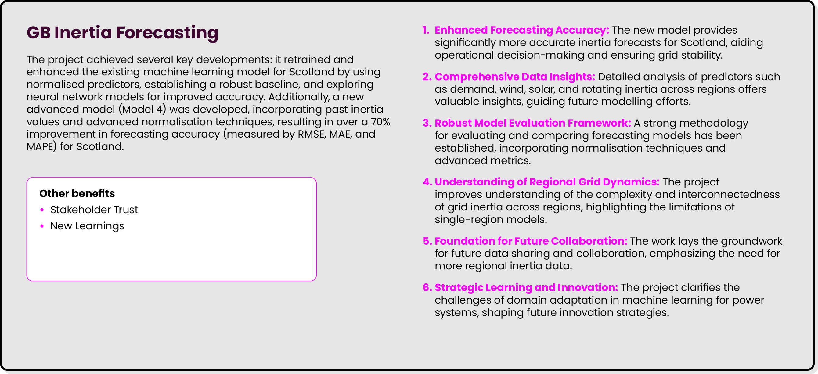 GB Inertia Forecasting The project achieved several key developments: it retrained and enhanced the existing machine ...