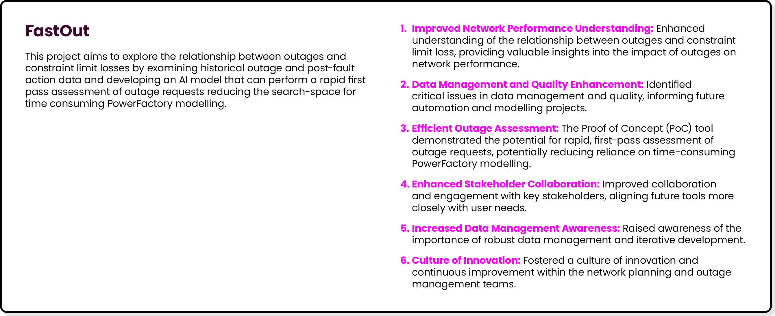 FastOut This project aims to explore the relationship between outages and constraint limit losses by examining histor...