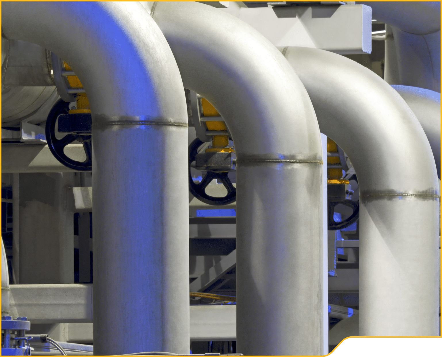 Chemical factory pipeline