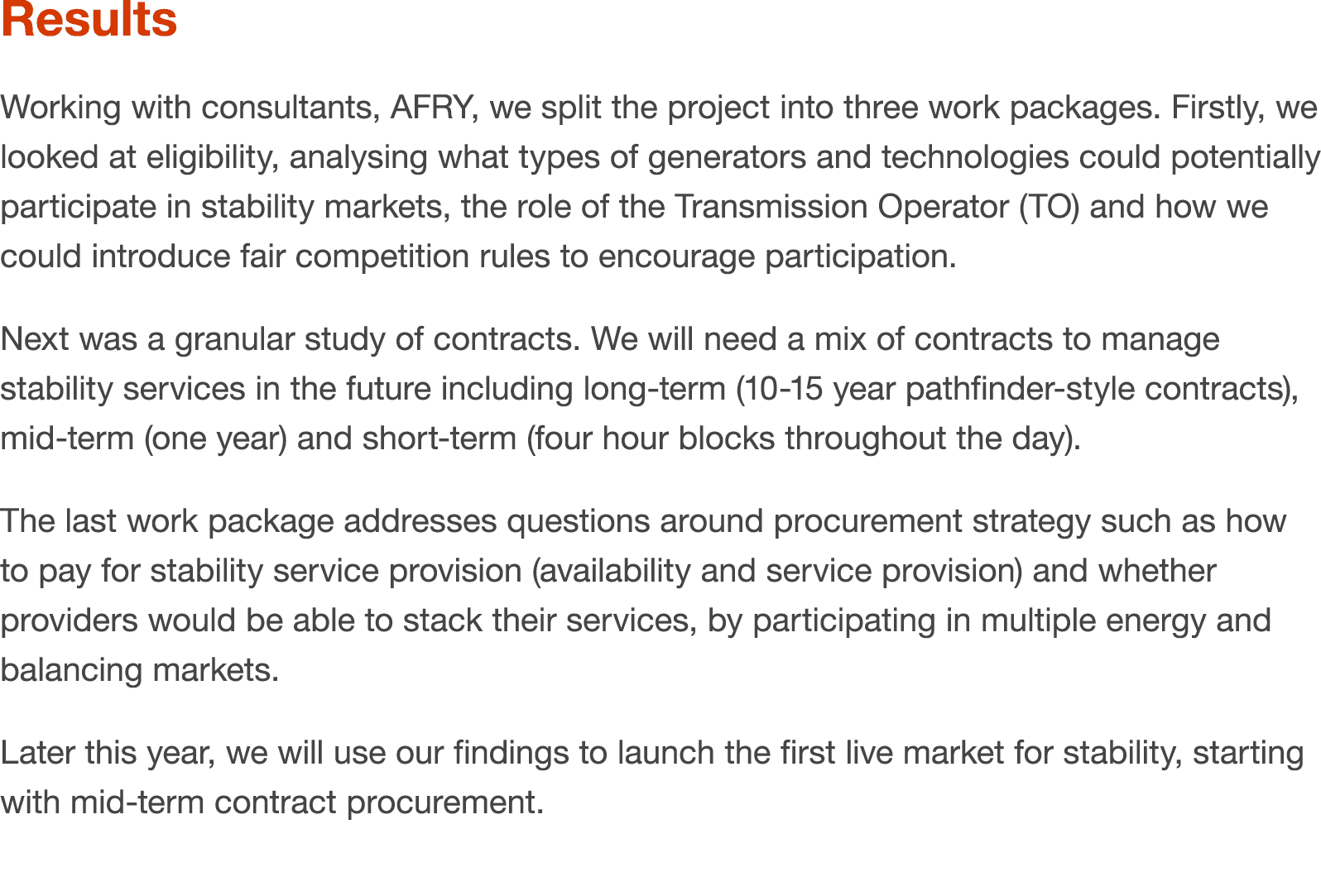 Results Working with consultants, AFRY, we split the project into three work packages. Firstly, we looked at eligibil...