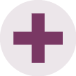 A purple and white medical symbol. Description generated by AI