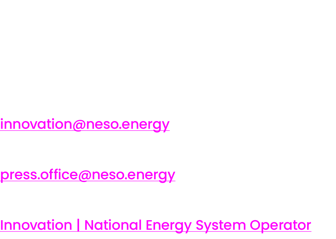 Visit our website or contact us to learn more about NESO’s innovation process, our strategic priorities and the fundi...