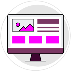 A computer screen with a pink background. Description generated by AI