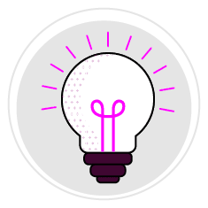 A light bulb with a purple glow. Description generated by AI