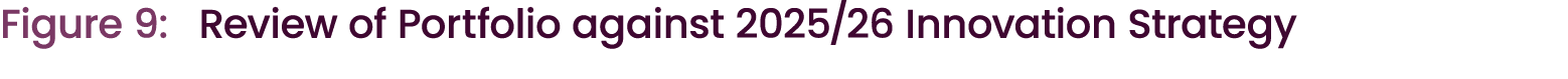 Figure 9: Review of Portfolio against 2025/26 Innovation Strategy
