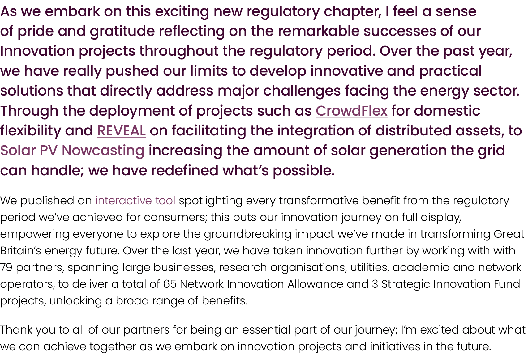 As we embark on this exciting new regulatory chapter, I feel a sense of pride and gratitude reflecting on the remarka...