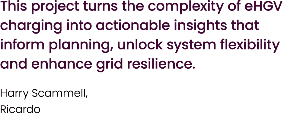 This project turns the complexity of eHGV charging into actionable insights that inform planning, unlock system flexi...