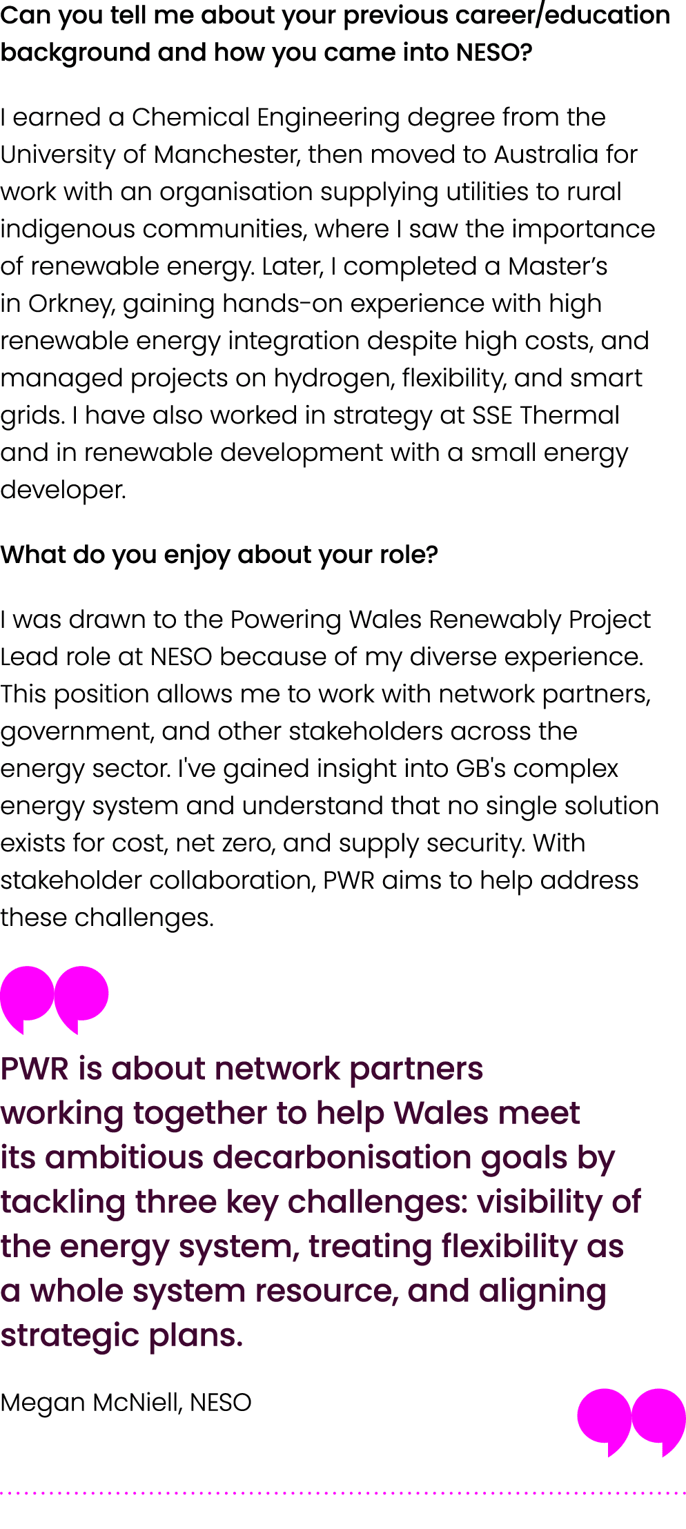 Can you tell me about your previous career/education background and how you came into NESO? I earned a Chemical Engin...