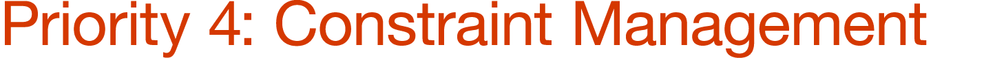 Priority 4: Constraint Management