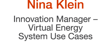 Nina Klein Innovation Manager   Virtual Energy System Use Cases