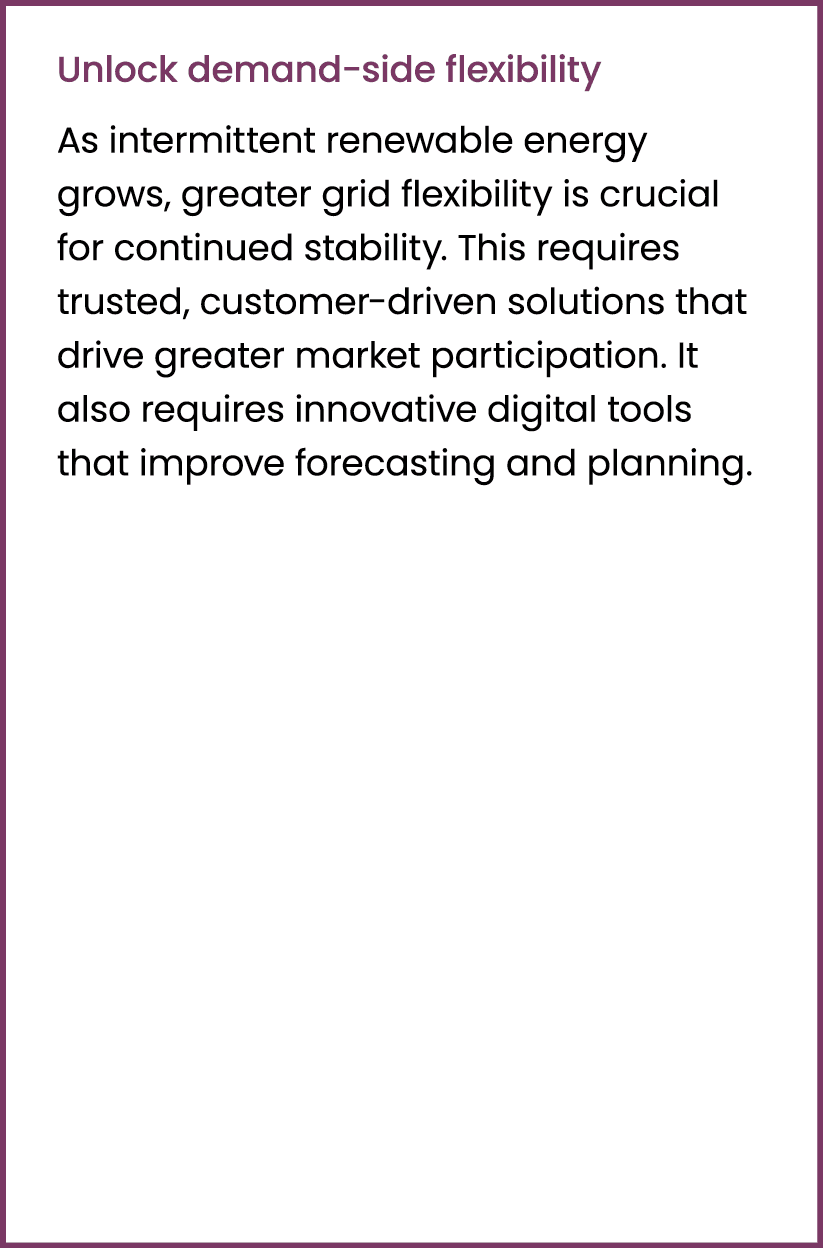 Unlock demand side flexibility As intermittent renewable energy grows, greater grid flexibility is crucial for contin...
