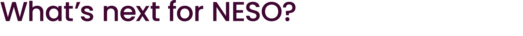 What’s next for NESO? 
