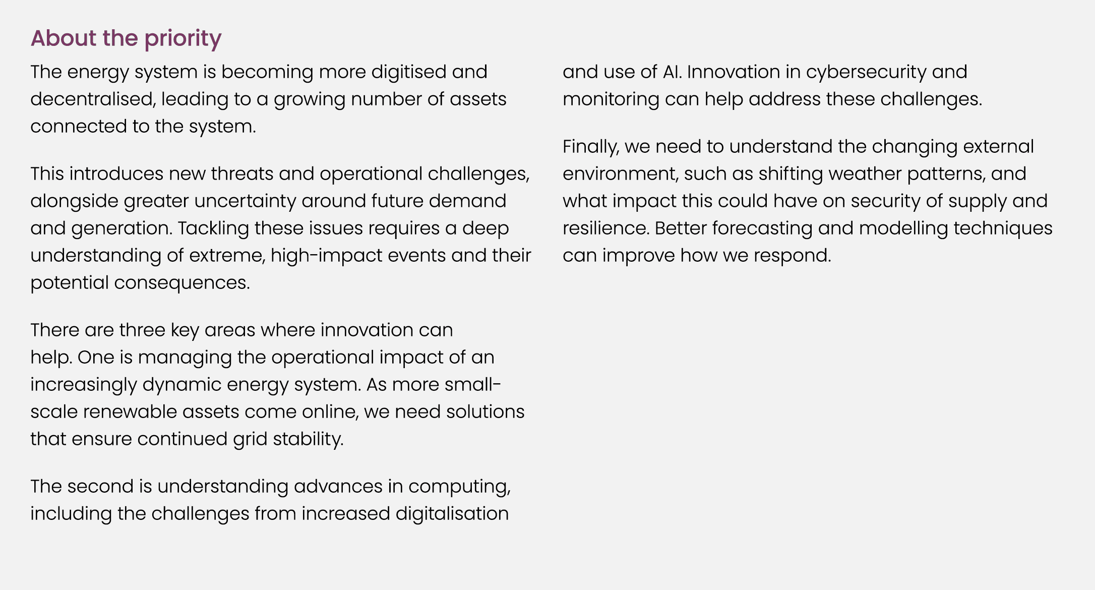 About the priority The energy system is becoming more digitised and decentralised, leading to a growing number of ass...