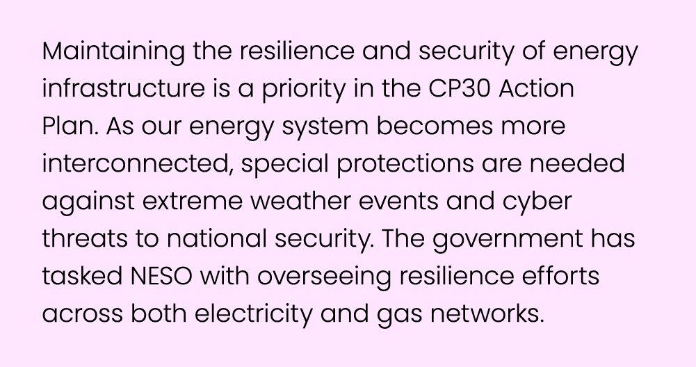 Maintaining the resilience and security of energy infrastructure is a priority in the CP30 Action Plan. As our energy...
