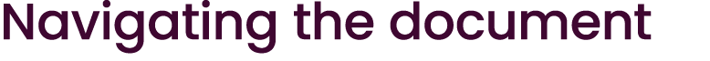 Navigating the document