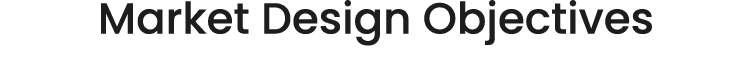 Market Design Objectives