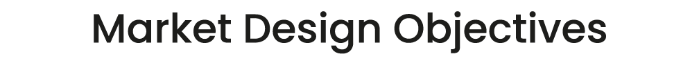 Market Design Objectives