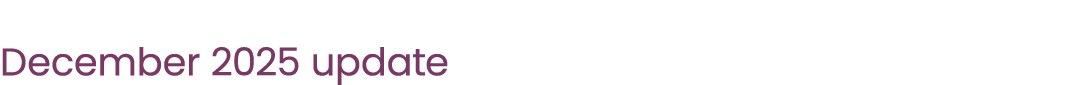 December 2025 update