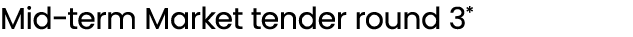 Mid term Market tender round 3*