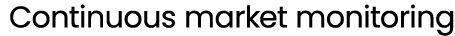 Continuous market monitoring 