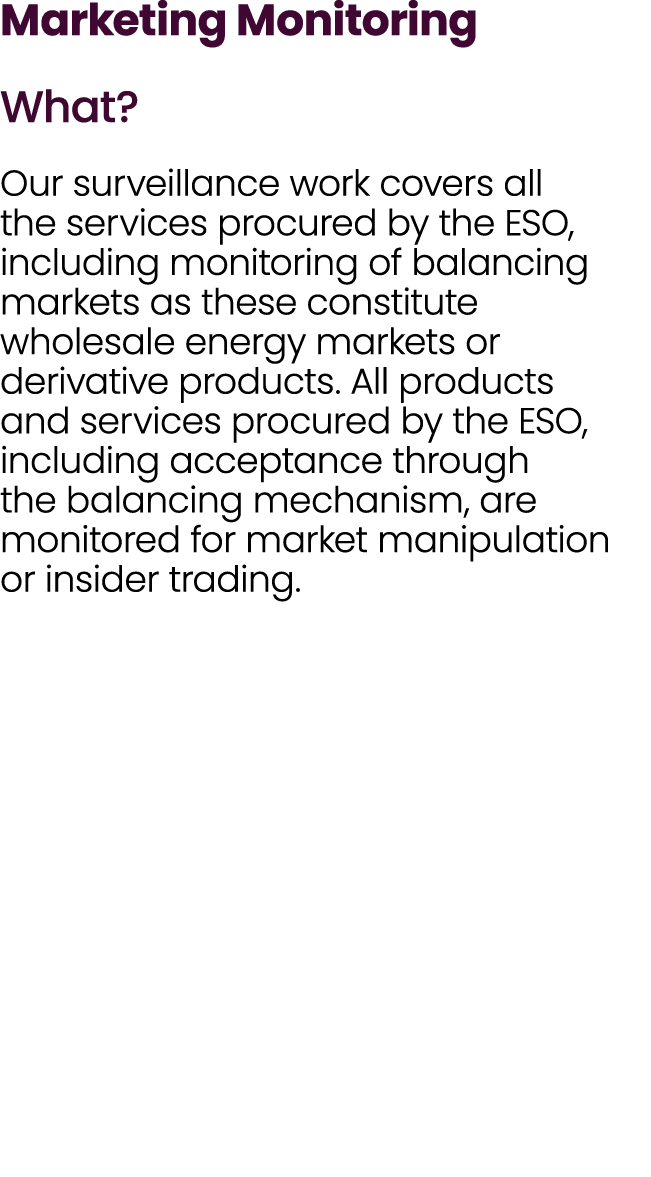 Marketing Monitoring What? Our surveillance work covers all the services procured by the ESO, including monitoring of...