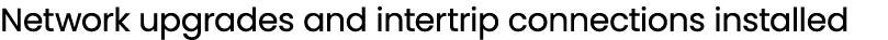 Network upgrades and intertrip connections installed