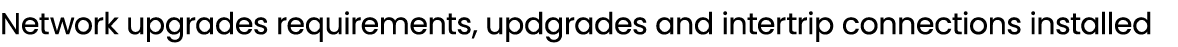 Network upgrades requirements, updgrades and intertrip connections installed
