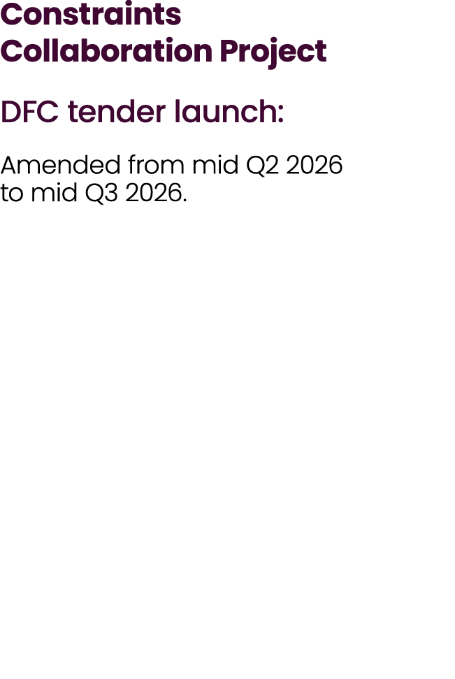 CMIS Scotland Service Development: Amended to finish late Q4 2025 instead of mid Q3 2024.