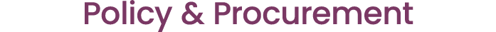 Policy & Procurement