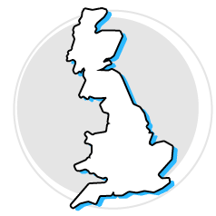 A map of the United Kingdom is shown with a blue line running through it. AI generated content