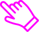 A pink hand pointing upwards. AI generated content