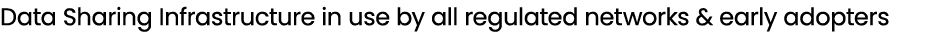 Data Sharing Infrastructure in use by all regulated networks & early adopters 