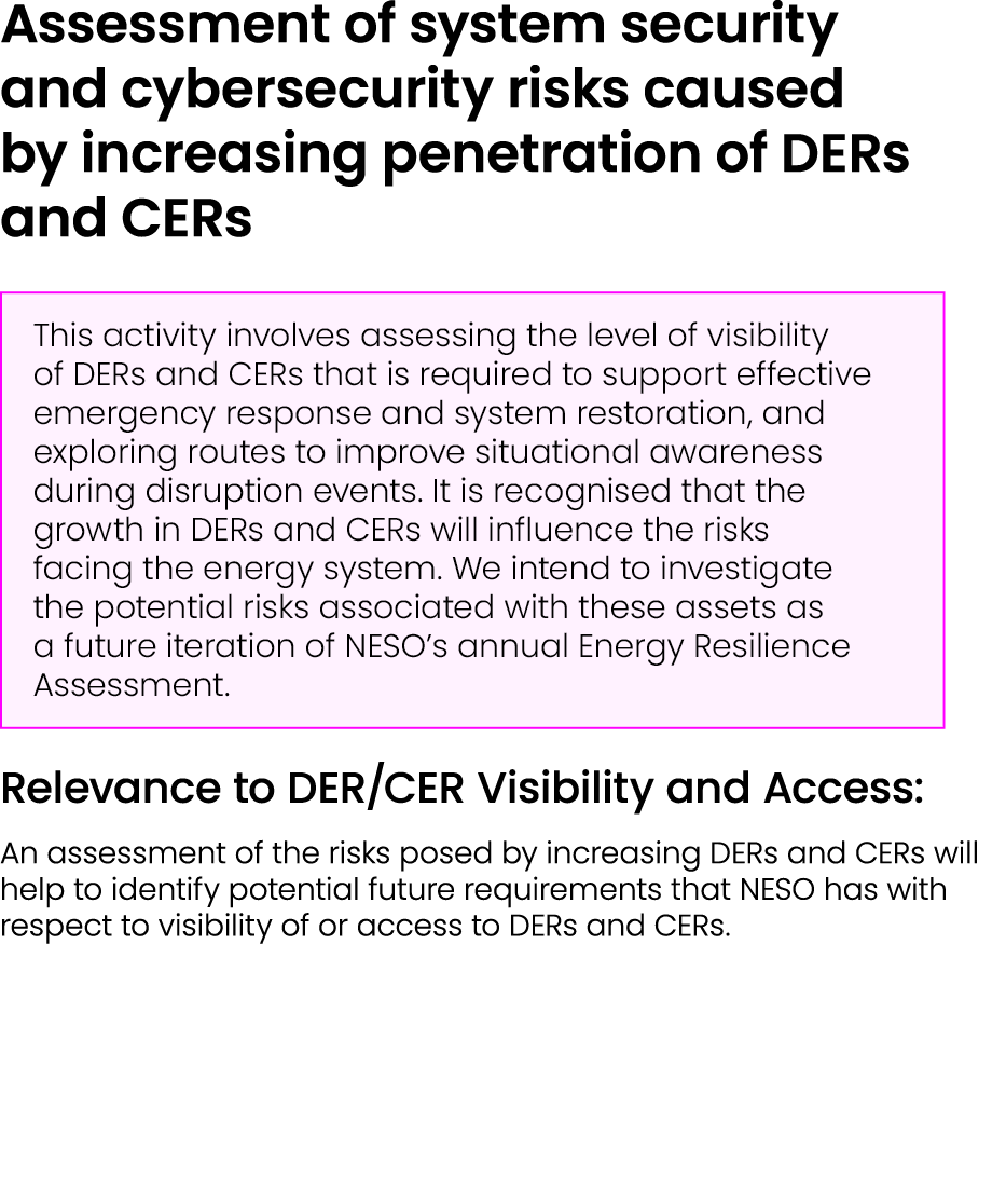 Assessment of system security and cybersecurity risks caused by increasing penetration of DERs and CERs ￼ Relevance t...